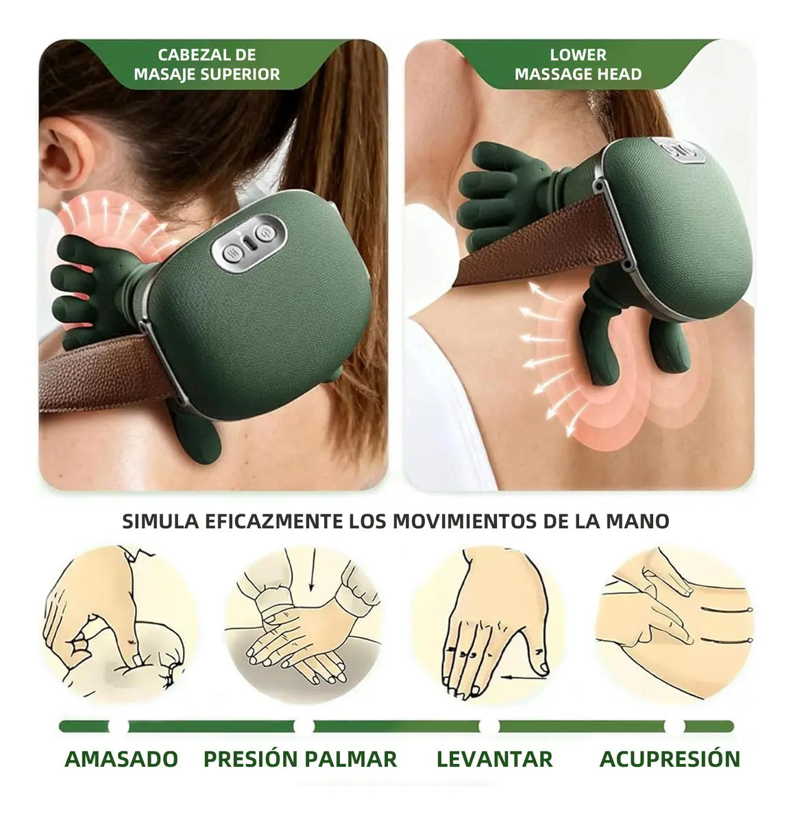 CerviRelax™  Masajeador Cervical Inteligente con Calor