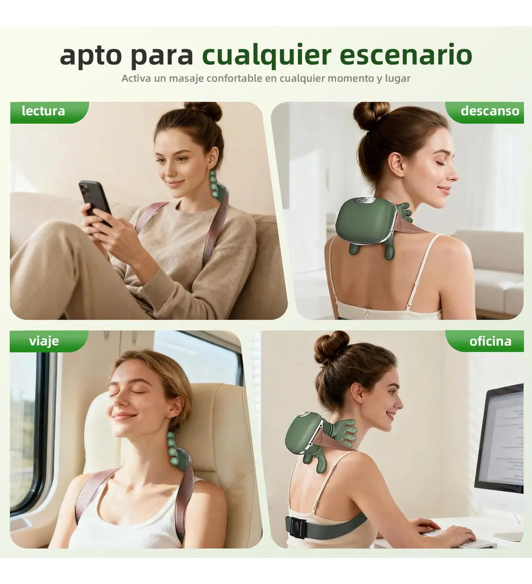 CerviRelax™  Masajeador Cervical Inteligente con Calor