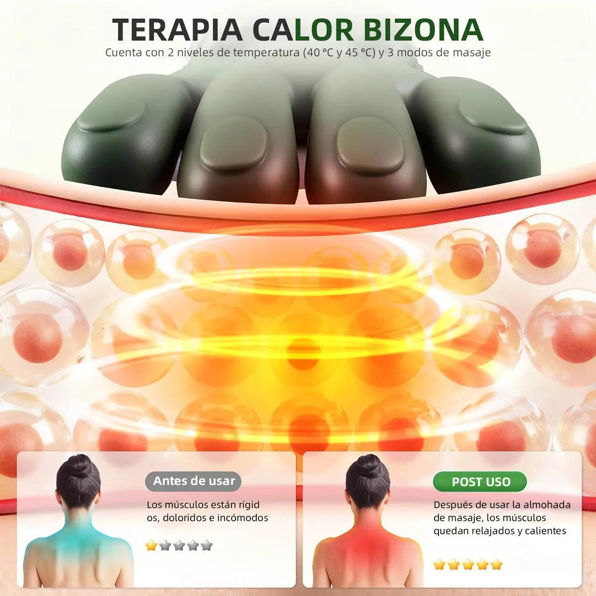 CerviRelax™  Masajeador Cervical Inteligente con Calor