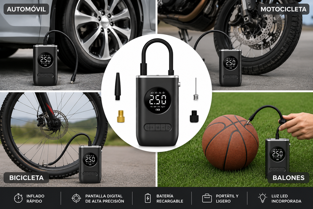 🚗 AirForce Pro™ Compresor de Aire Portátil Inteligente